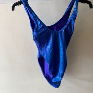Sparkly blue iHeartRaves bodysuit S/M
